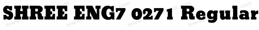 SHREE ENG7 0271 Regular字体转换